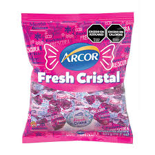 CARAMELOS ARCOR MENTA CRISTAL  FRESH 405 GRS ROSA